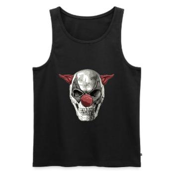 scary clown - Men's Premium Organic Tank Top - black - Front - AI Model Male 178 light (178cm)