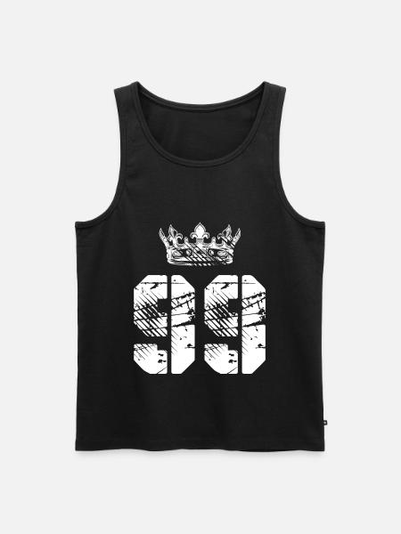 99 Couronne numérique - Débardeur bio Premium Homme - noir