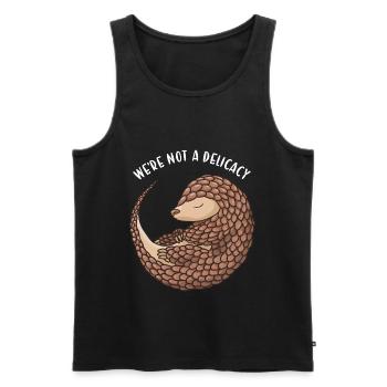 Nous ne sommes pas un pangolin délicat - Débardeur bio Premium Homme - noir - Devant - Michal (187cm)