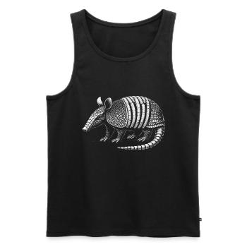 Armadillo Gürteltier - Männer Premium Bio Tank Top - Schwarz - Vorne - AI Model Male 178 light (178cm)