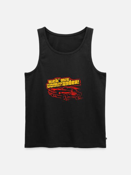Nich' mit Commander - Männer Premium Bio Tank Top - Schwarz