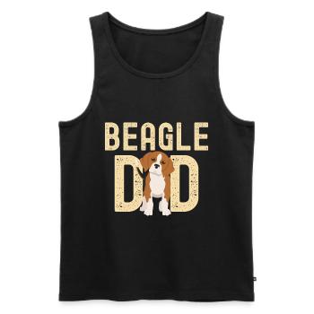 Beagle Papa Dog cute Beagle kawaii - Men's Premium Organic Tank Top - black - Front - Michal (187cm)