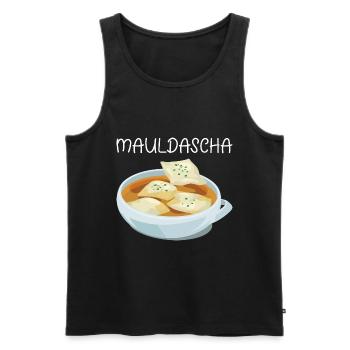 MAULDASCHA - Männer Premium Bio Tank Top - Schwarz - Vorne - Michal (187cm)