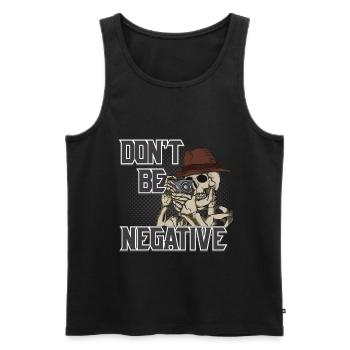 Skull Photographer Photo Skull Photograph Gift - Men's Premium Organic Tank Top - black - Front - Michal (187cm)
