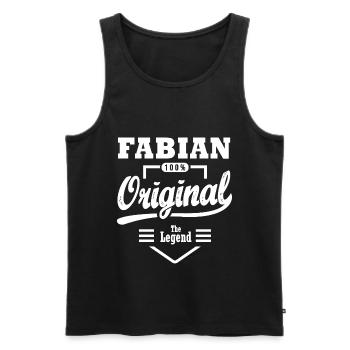 Fabian original gift personalized first name fabian - Men's Premium Organic Tank Top - black - Front - AI Model Male 178 light (178cm)