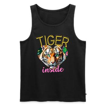 The tiger inside me. - Men's Premium Organic Tank Top - black - Front - Michal (187cm)