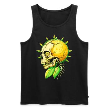 Lemon Skull // Skull Lemon // Lime FS0060 - Men's Premium Organic Tank Top - black - Front - Michal (187cm)