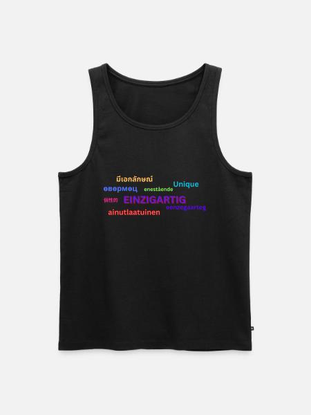 Einzigartig - Männer Premium Bio Tank Top - Schwarz