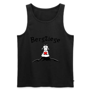 Bergziege - Männer Premium Bio Tank Top - Schwarz - Vorne - AI Model Male 178 light (178cm)