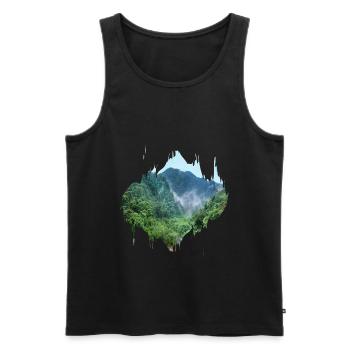 Rainforest Jungle Amazon Color Spot Gift - Men's Premium Organic Tank Top - black - Front - AI Model Male 178 light (178cm)