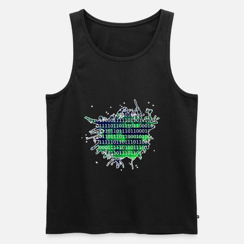 Code binaire - Débardeur bio Premium Homme - noir