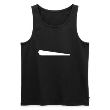 Décoration de ligne blanche votre cadeau texte - Débardeur bio Premium Homme - noir - Devant - AI Model Male 178 light (178cm)