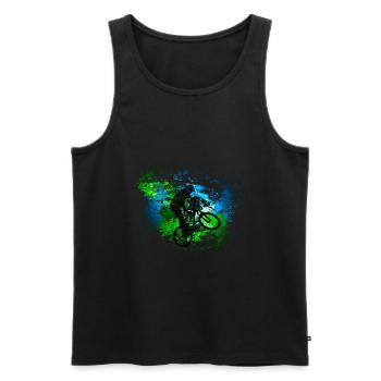 BMX bike ride color spot decoration gift - Men's Premium Organic Tank Top - black - Front - AI Model Male 178 light (178cm)