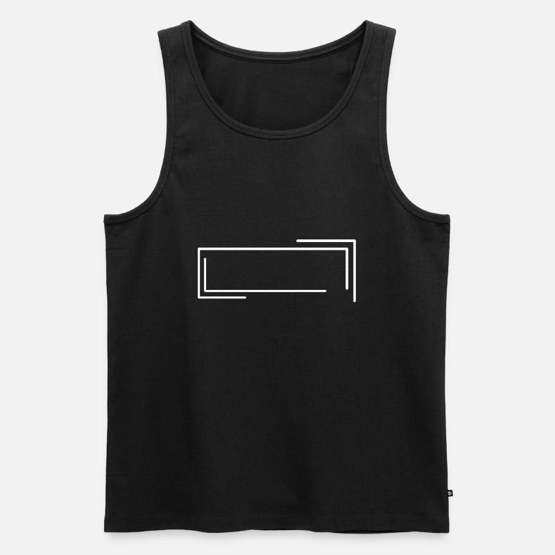 White box frame line line - Men's Premium Organic Tank Top - black