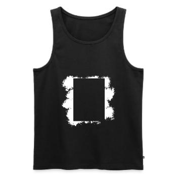 Fond blanc Décoration de forme rectangulaire - Débardeur bio Premium Homme - noir - Devant - Michal (187cm)