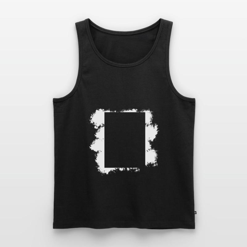 White Background Rectangular Shape Decoration Men's Premium Organic Tank Top