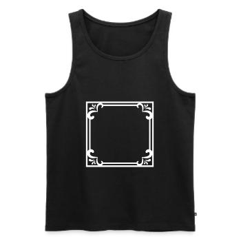 Quadratischer Rahmen mit Ornamenten Deko - Männer Premium Bio Tank Top - Schwarz - Vorne - AI Model Male 178 light (178cm)