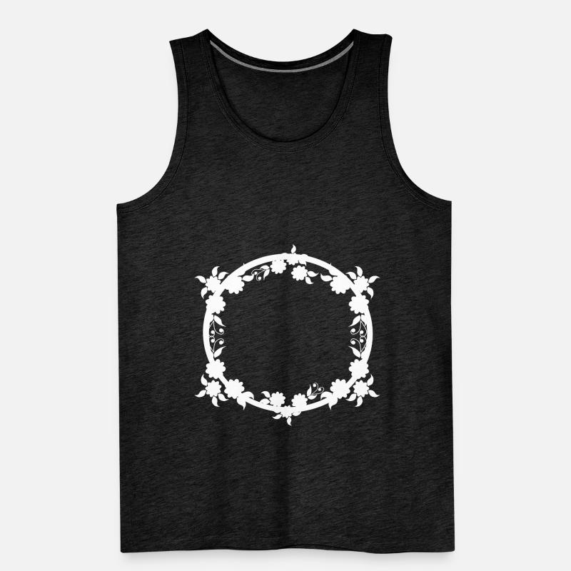 Ornaments Circular frame Basic text Men's Premium Organic Tank Top