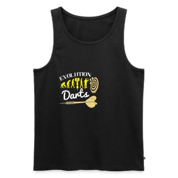 Evolution darts Farben änderbar - Männer Premium Bio Tank Top - Schwarz - Vorne - AI Model Male 178 light (178cm)