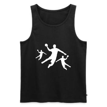 Handball Player Team - Men's Premium Organic Tank Top - black - Front - AI Model Male 178 light (178cm)
