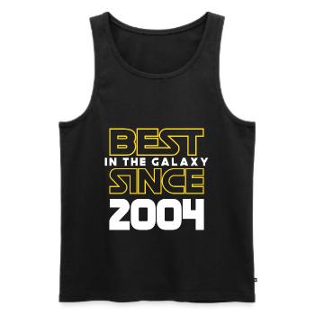 Best of the Galaxy 2004 18 Jahre Jubiläum - Männer Premium Bio Tank Top - Schwarz - Vorne - AI Model Male 178 light (178cm)