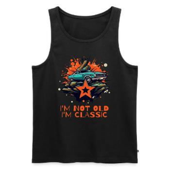 Ich bin nicht alt, ich bin ein Klassiker: Oldtimer - Männer Premium Bio Tank Top - Schwarz - Vorne - AI Model Male 178 light (178cm)
