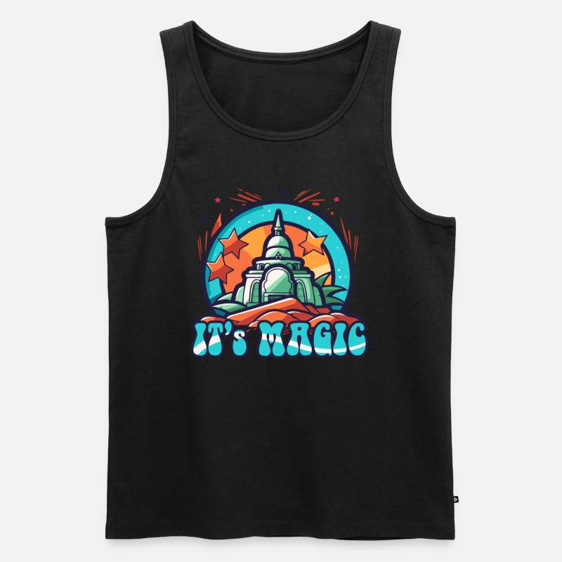 Magisches orientalisches Schloss - Männer Premium Bio Tank Top - Schwarz