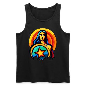 Schildmaid der Berge - Männer Premium Bio Tank Top - Schwarz - Vorne - AI Model Male 178 light (178cm)