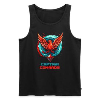 Captain Mate - Men's Premium Organic Tank Top - black - Front - AI Model Male 178 light (178cm)