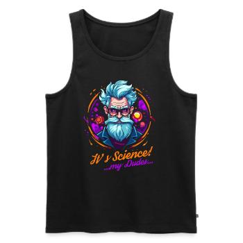 Es ist Wissenschaft, meine Jungs: Chad Professor - Männer Premium Bio Tank Top - Schwarz - Vorne - AI Model Male 178 light (178cm)