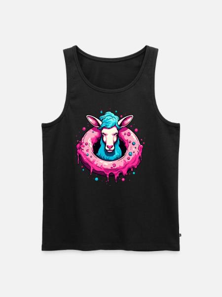 The Donut Sheep - Men's Premium Organic Tank Top - black