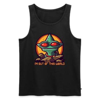 Out of this world: alien toad - Men's Premium Organic Tank Top - black - Front - AI Model Male 178 light (178cm)