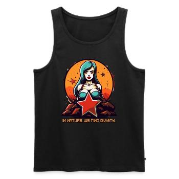 Natural Mother Nature - Men's Premium Organic Tank Top - black - Front - AI Model Male 178 light (178cm)
