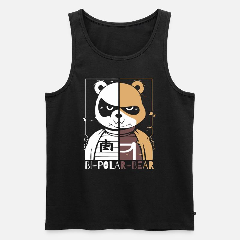 Bipolarer Polar Bär oder Eisbär - Männer Premium Bio Tank Top - Schwarz