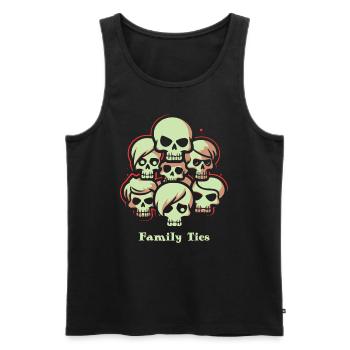 Family ties - Men's Premium Organic Tank Top - black - Front - AI Model Male 178 light (178cm)