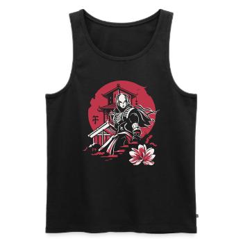 Japanischer Samurai-Held - Männer Premium Bio Tank Top - Schwarz - Vorne - AI Model Male 178 light (178cm)