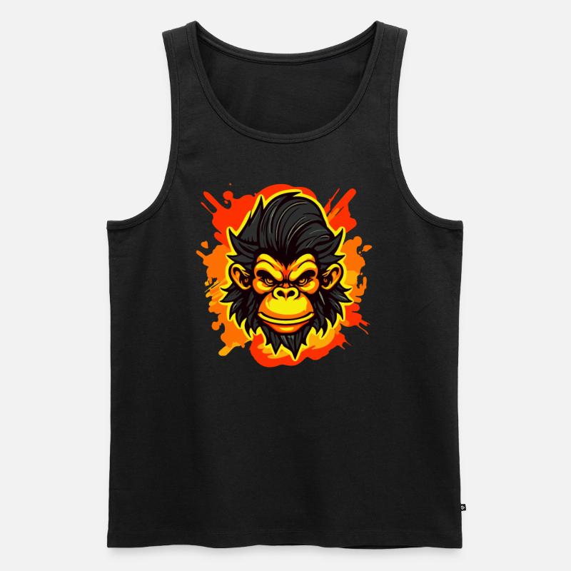 Ein starker Affe - Männer Premium Bio Tank Top - Schwarz