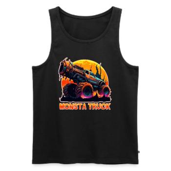 Großer böser Monstertruck - Männer Premium Bio Tank Top - Schwarz - Vorne - AI Model Male 178 light (178cm)