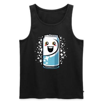 Cheerful Lemonade Can - Men's Premium Organic Tank Top - black - Front - AI Model Male 178 light (178cm)