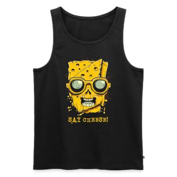Say Cheese, Sunglasses and Cool Cheese - Men's Premium Organic Tank Top - black - Front - AI Model Male 178 light (178cm)