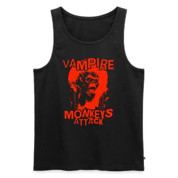 Vampir Affen Angriff - Männer Premium Bio Tank Top - Schwarz - Vorne - AI Model Male 178 light (178cm)