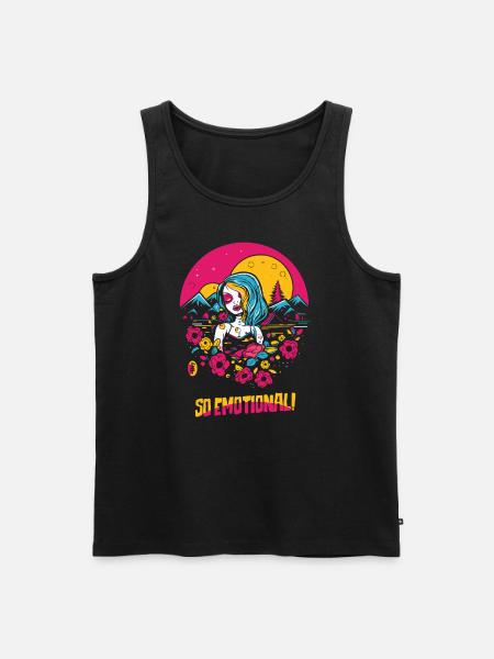 Så følelsesladet, emo pige med hjerte og natur - Herre Premium økologisk tanktop - sort