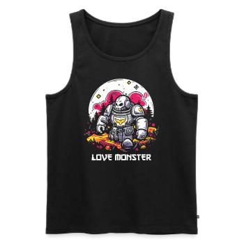Cher Monster Robot - Débardeur bio Premium Homme - noir - Devant - Michal (187cm)