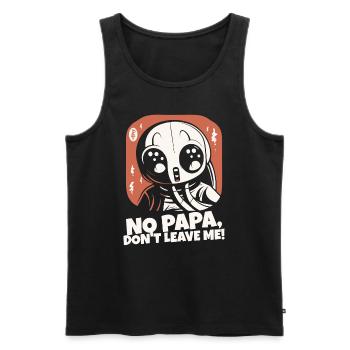 Papa, verlass mich nicht - Männer Premium Bio Tank Top - Schwarz - Vorne - Michal (187cm)