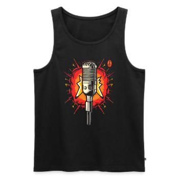 Super Ka Boom Cartoon Music Microphone - Men's Premium Organic Tank Top - black - Front - Michal (187cm)