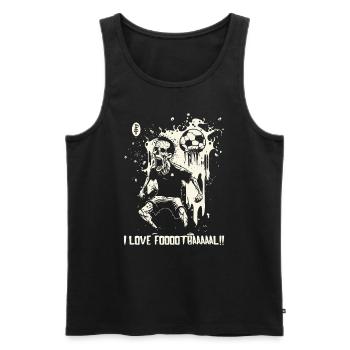 Zombie Kicker: Ich liebe Fußball - Männer Premium Bio Tank Top - Schwarz - Vorne - Michal (187cm)