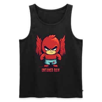 A strong child is an untamed angel - Men's Premium Organic Tank Top - black - Front - AI Model Male 178 light (178cm)
