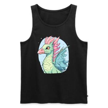 Un dragon aigle de dessin animé - Débardeur bio Premium Homme - noir - Devant - AI Model Male 178 light (178cm)