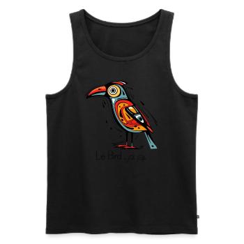 The Abstract Art Bird - Men's Premium Organic Tank Top - black - Front - AI Model Male 178 light (178cm)