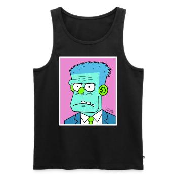 Elections are coming - politician zombies are excited - Men's Premium Organic Tank Top - black - Front - AI Model Male 178 light (178cm)